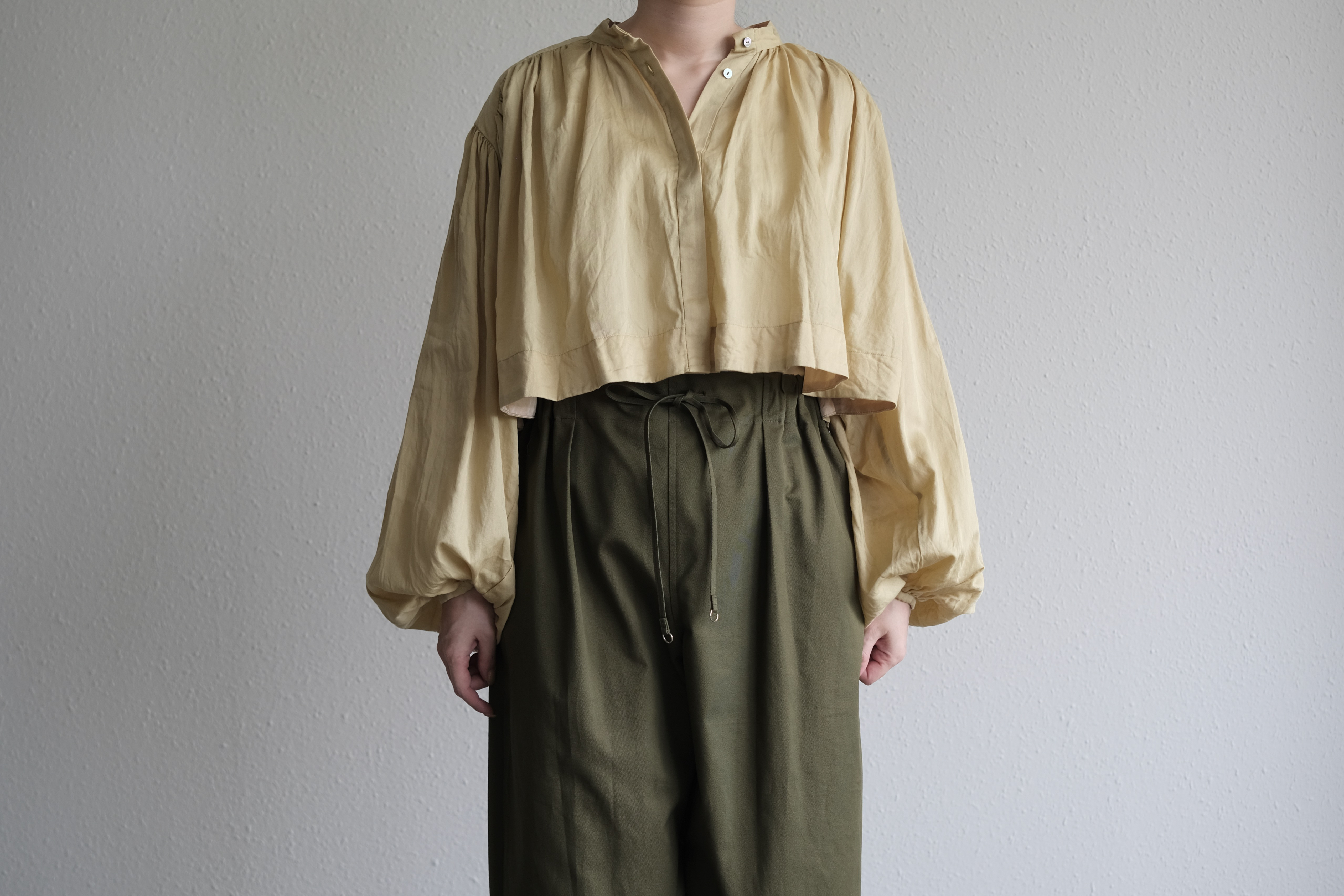 【new】enrica cotton blouse / ROSE-CAMEL