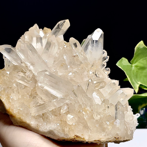 【美品】ヒマラヤ産 虹あり 水晶クラスター 1504g 水晶 クラスター 原石 ヒマラヤ産 【超希少】2 その他置物 小魚