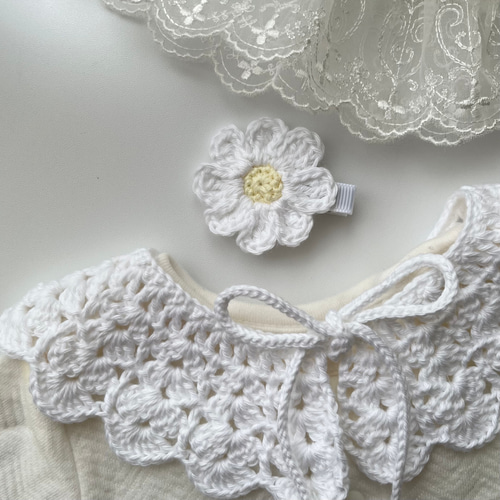 ⓝⓔⓦ【編みモチーフ兜】ベビーヘアクリップ　キッズヘアクリップ　ヘアゴム ベビーヘアクリップ❤︎2本セット - メルカリ