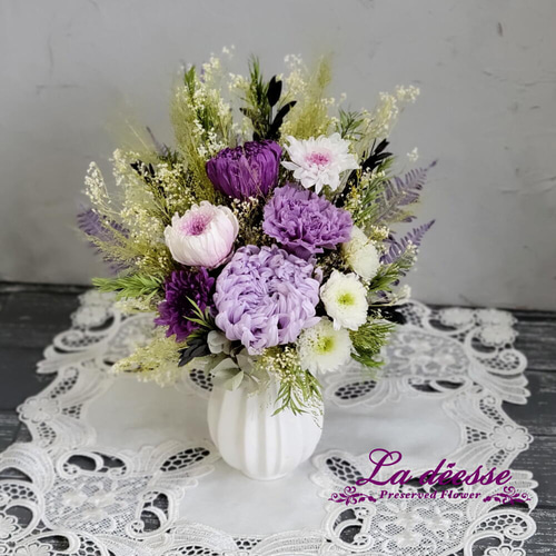 オーダー受付　　お仏壇用プリザーブドフラワー 仏花　お供え花　造花無し オーダー受付 造花無し お仏壇用プリザーブドフラワー 仏花 お供え花