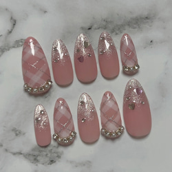 カスタマイズ可能】シンプルマグネット先端ミラーフレンチネイル