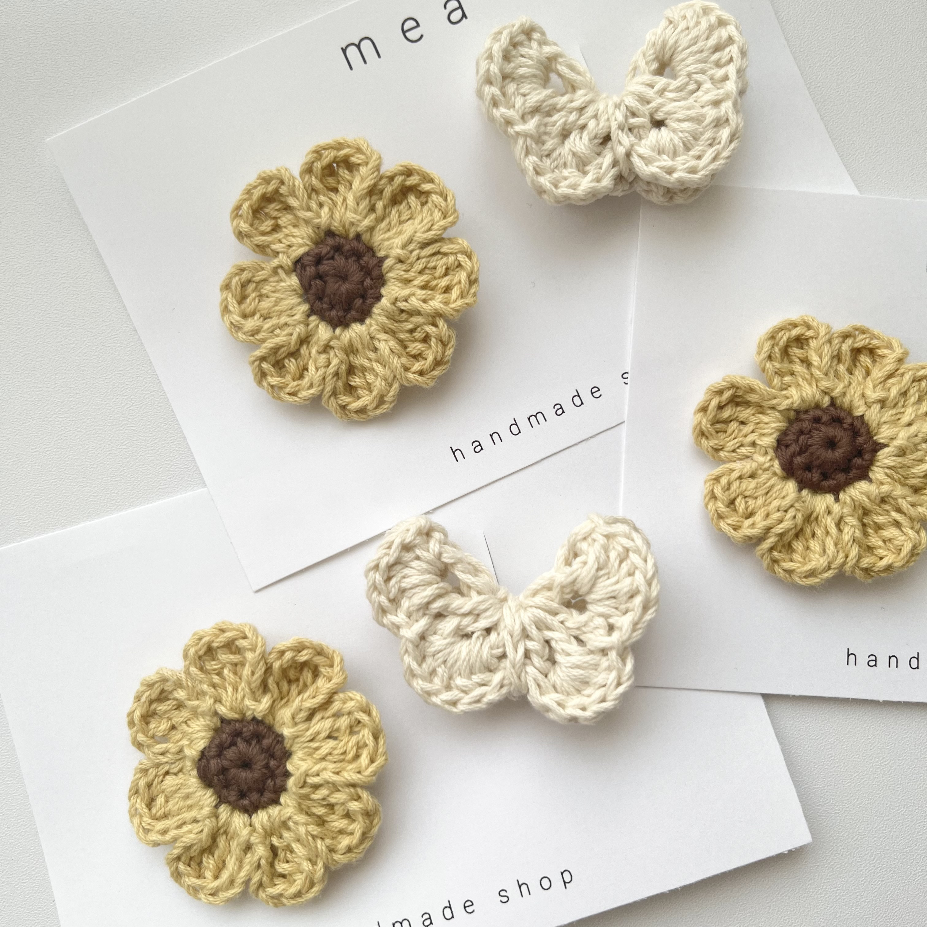 【オーダー♡向日葵ダブルリボン】ヘアクリップ　ヘアピン　ヘアゴム　ベビー　キッズ オーダー♡向日葵ダブルリボン】ヘアクリップ ヘアピン ヘアゴム