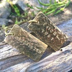 数量限定 ! ! 】 厚さ約3mm ずっしりと重い 真鍮 刻印 キーホルダー ①