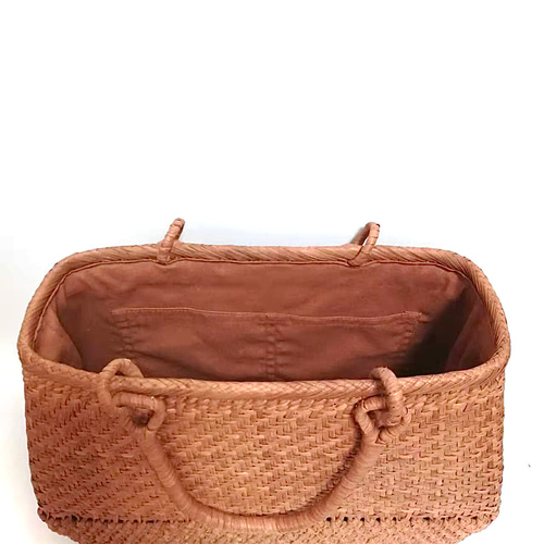 山葡萄バッグ台形高級極細花結び 山葡萄バッグ台形高級極細七段花結び かごバッグ 山葡萄バッグ