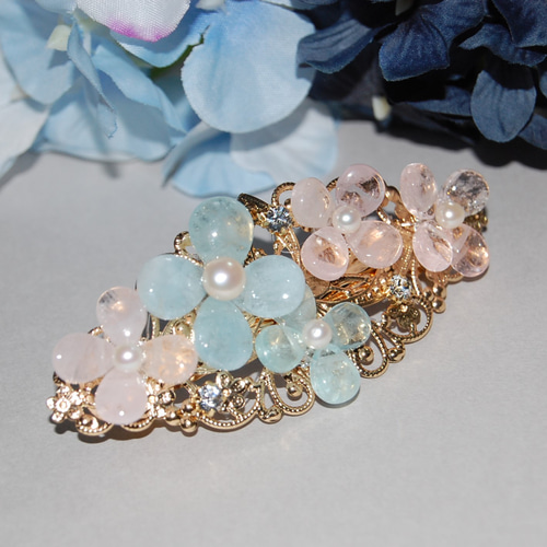 天然石バレッタ Bluesky 天然石バレッタ Bluesky