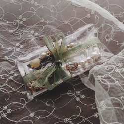 ぷっくりハートやパールのミニハンドストラップ ＆ スマホストラップ　ピンク×シャンパン 8枚目の画像