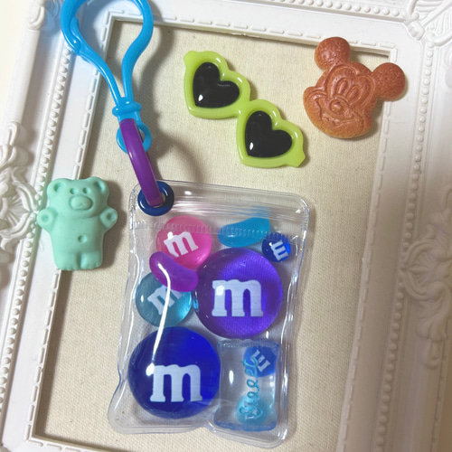 ♥1枚から色が選べる♥ キャンディバッグ キーホルダー ハトメ