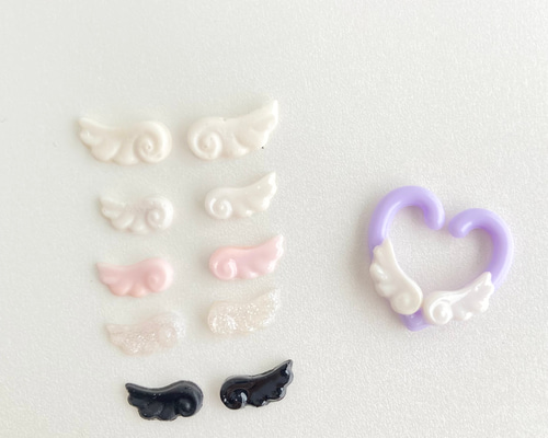 天使の羽パーツ♡* 3dパーツ 3dネイル ハンドメイド 推しネイル 量産型