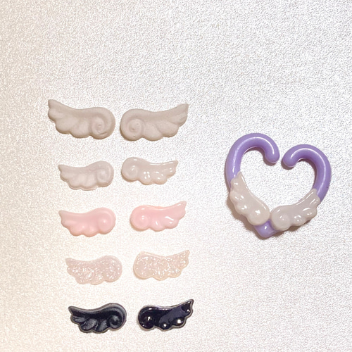 天使の羽パーツ♡* 3dパーツ 3dネイル ハンドメイド 推しネイル