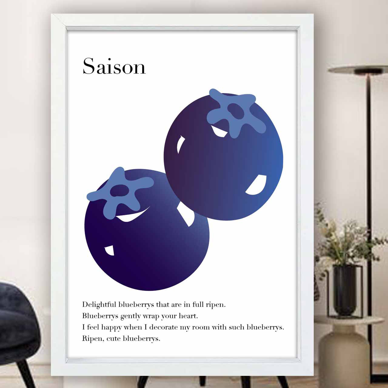 SAISON 　フルーツ　イラスト　ポスター　A4 A3 A2 A1　アート  　アートポスター　sei検索　2730