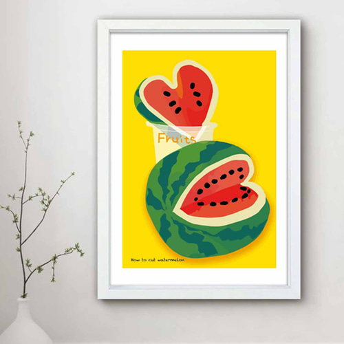 ラブなカット フルーツ イラスト ポスター A4 A3 A2 A1 アート アート
