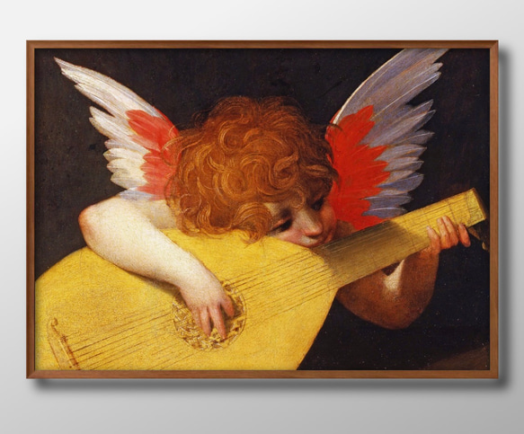 5322□ポスター アート 絵画『ロッソ・フィオレンティーノ リュートを