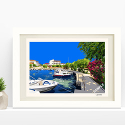 k*u様 函館八幡坂の水彩画 F30号サイズ 初夏の函館湾と八幡坂 【透明水彩風景画】 ／ Hakodate Hokkaido Japan