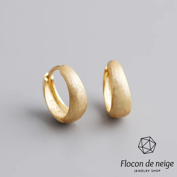 補貨！ ❅銀925吊墜耳環，適合日常佩戴，啞光色，金色和銀色，5種尺寸可選 第1張的照片