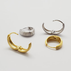 補貨！ ❅銀925吊墜耳環，適合日常佩戴，啞光色，金色和銀色，5種尺寸可選 第2張的照片