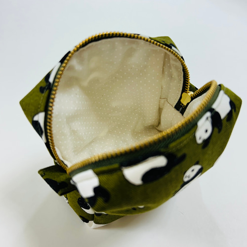 1714.ハンドメイド 10cm大きめファスナーポーチ ユキエモン うさぎ