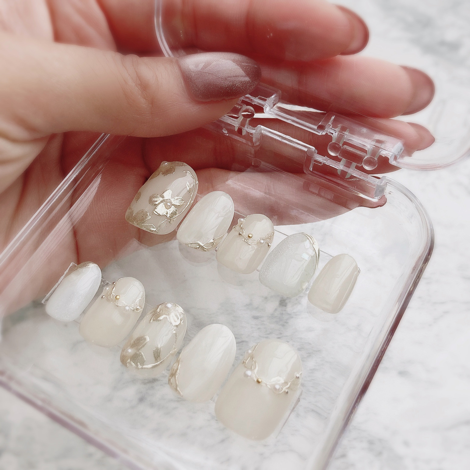 POSH ART ART TIP CASE ネイルチップケース POSHARTハート型 ネイルチップケース 3個セット - メルカリ