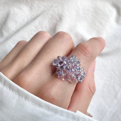 8-20号 紫陽花ブーケのリング.* 花束をイメージしたブーケリング