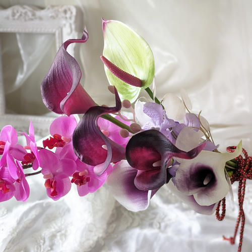 和装ブーケ 和装用ブーケ 白無垢 打ち掛けアームブーケWA03 ブーケ