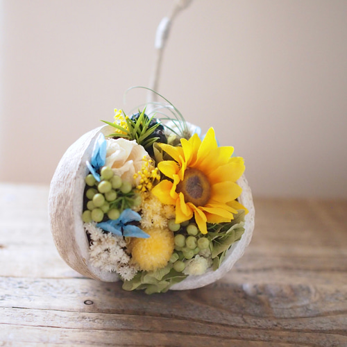 【専用】   幸せを呼ぶ実  ブッタナッツ 【ふんわり優しいひまわりアレンジ】 専用】 幸せを呼ぶ実 ブッタナッツ 【ふんわり優しいひまわりアレンジ