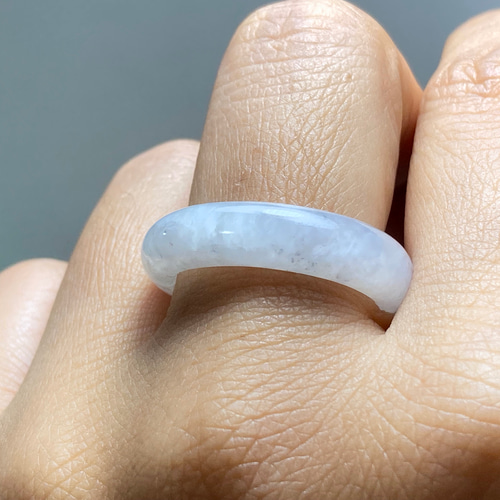 L6-123 美品 白瓷翡翠 20.0号 ミャンマー産天然 A貨 本翡翠 くりぬき