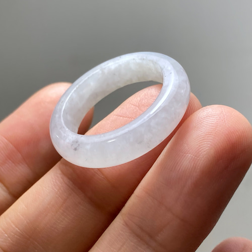 L6-123 美品 白瓷翡翠 20.0号 ミャンマー産天然 A貨 本翡翠 くりぬき