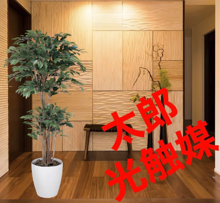光触媒 人工観葉植物 フェイクグリーン トロピカルベンジャミン 1.6m Ω 