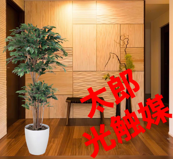 光触媒 人工観葉植物 フェイクグリーン トロピカルベンジャミン 1.6m 