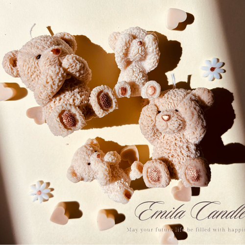 テディベアキャンドル キャンドル・キャンドルホルダー emilacandle