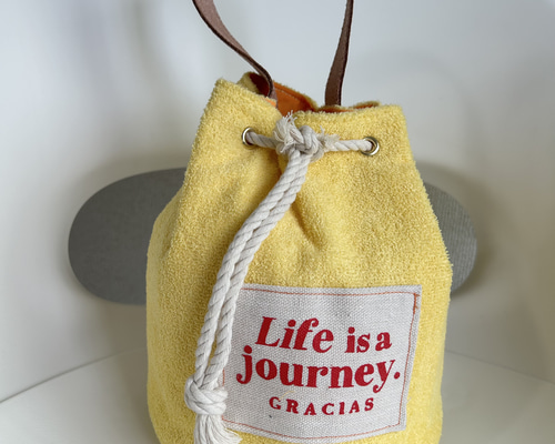 パイル地 巾着Bag バケツバッグ GRACIAS 通販 17744307｜Creema