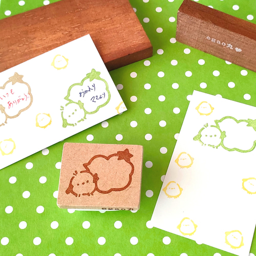 シマエナガちゃんの吹き出し』消しゴムはんこ はんこ・スタンプ egao丸