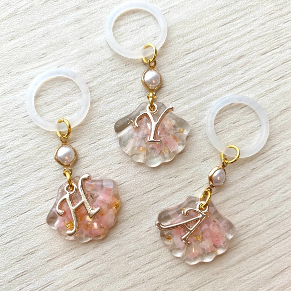 ☆イニシャル付きのシェル型アンブレラマーカー☆ 再販イニシャル有り