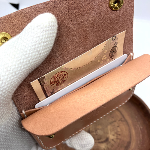 ミドル トラッカーウォレット カスタム 姫路レザー オイルレザー 真鍮 ミドル トラッカーウォレット 姫路レザー オイルレザー 真鍮 3層