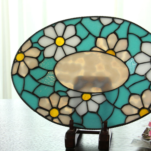 ステンドグラスの飾り皿・花 小皿 shop KiLaLa 通販 17744854｜Creema