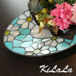 ステンドグラスの飾り皿・花 小皿 shop KiLaLa 通販 17744854｜Creema
