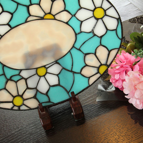 ステンドグラスの飾り皿・花 小皿 shop KiLaLa 通販 17744854｜Creema