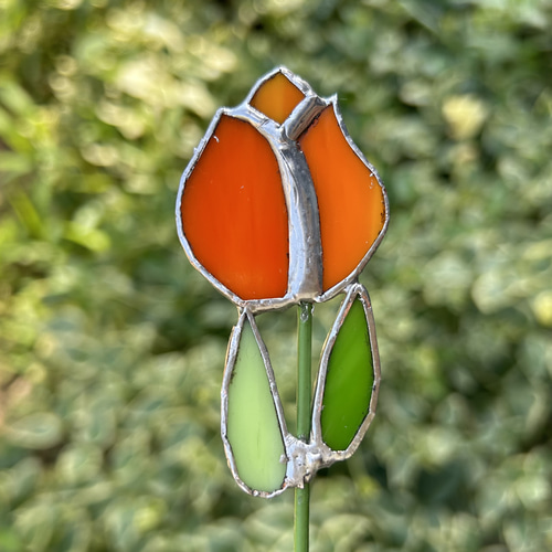 ステンドグラス ガーデンピック チューリップ その他インテリア雑貨