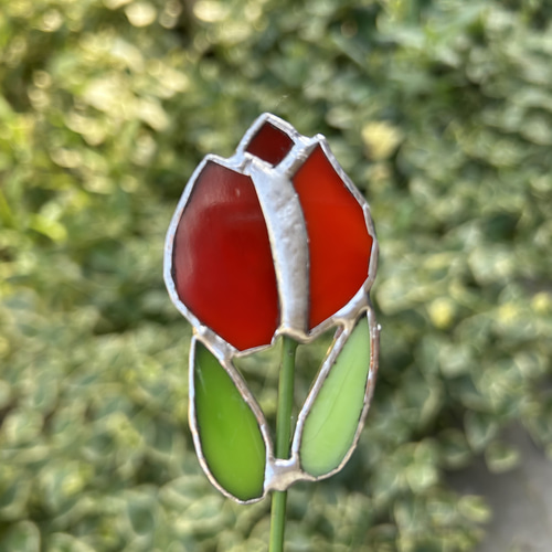 ステンドグラス ガーデンピック チューリップ その他インテリア雑貨