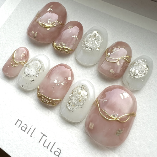 EVER NAIL ネイルチップセット ブラウン・パールピンク EVER NAIL