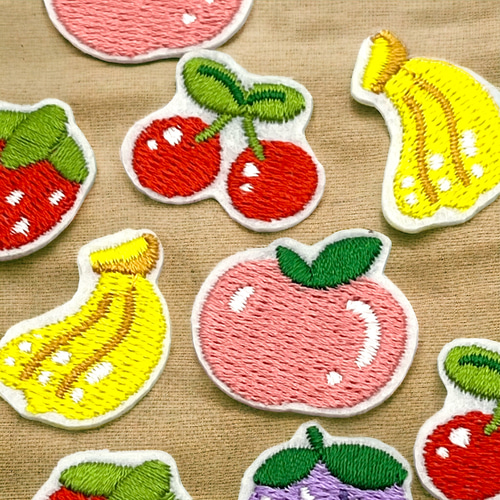 ワッペン フルーツ 子供 2個 アイロン 装飾 ハンドメイド 手芸 バック 