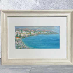絵画　油絵　油彩　Wells　風景画　景色　海辺の町　地中海 楽天市場】海の絵 絵画 油絵 アートパネル開業祝い 開院祝い