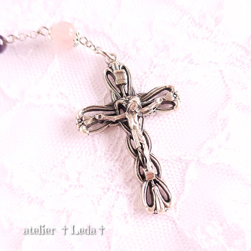 ☆アメジスト＆ローズクォーツ ロザリオ☆~Amethys t& Rose・Q~ ☆アメジスト＆ローズクォーツ ロザリオ☆~Amethys t& Rose・Q