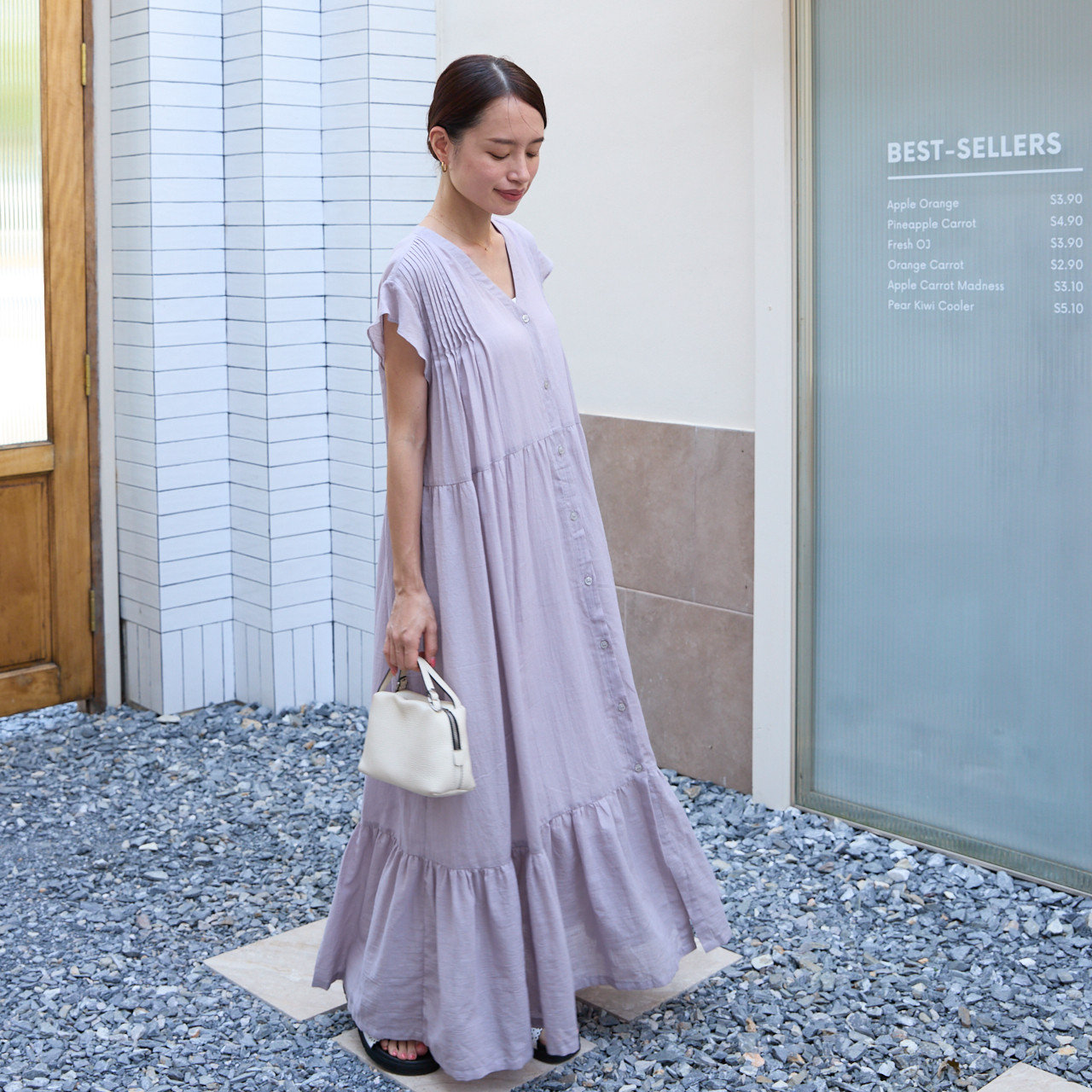 Curensology コットンティアードワンピース