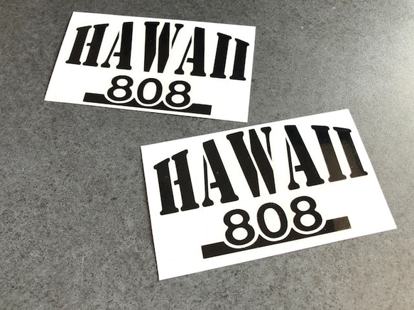 US ハワイ Hawaii 808 お得2枚セット ステッカー 【カラー選択