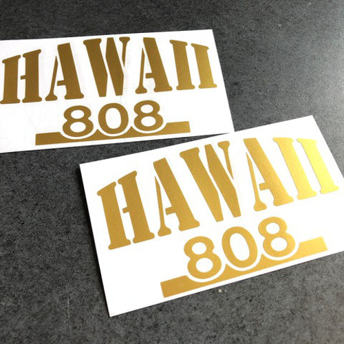US ハワイ Hawaii 808 お得2枚セット ステッカー 【カラー選択