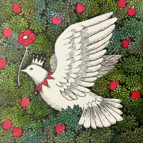 【原画】『冒険の旅へ』（鳥の絵　ガラクタ　アンティーク　森林　パステル画） 原画】『冒険の旅へ』（鳥の絵 ガラクタ アンティーク 森林 パステル画）