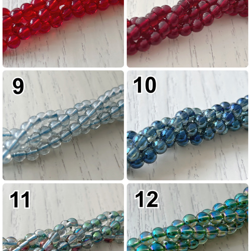 カラー水晶 染め 4mm5本セット＊アクセサリーパーツ＊ハンドメイド素材