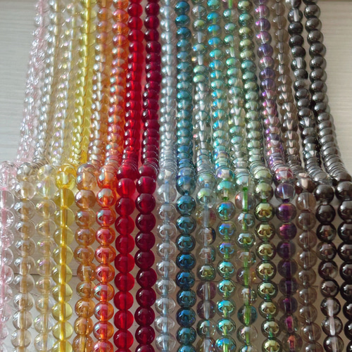 カラー水晶 染め 4mm5本セット＊アクセサリーパーツ