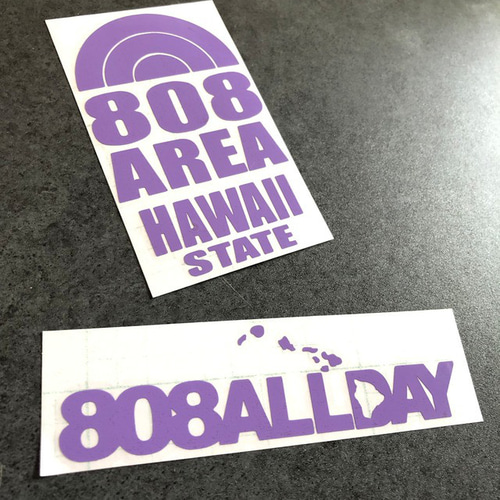US ハワイ Hawaii 808 ALLDAY お得2枚セット 002 ステッカー 【カラー