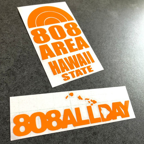 US ハワイ Hawaii 808 ALLDAY お得2枚セット 002 ステッカー